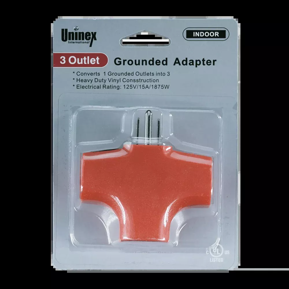 Uninex PS37U, 3 Outlet Grounded Adapter