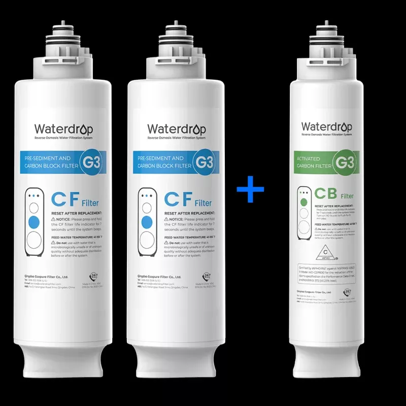 Waterdrop G3P800 RO System Replacement Filters - 800GPD