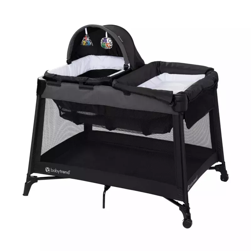 Willow Nursery Center Standard Playard with Flip Away Changing Table - Black