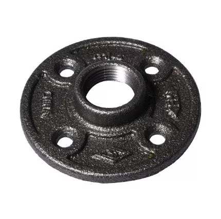 Worldwide Sourcing Malleable Floor Flange Black