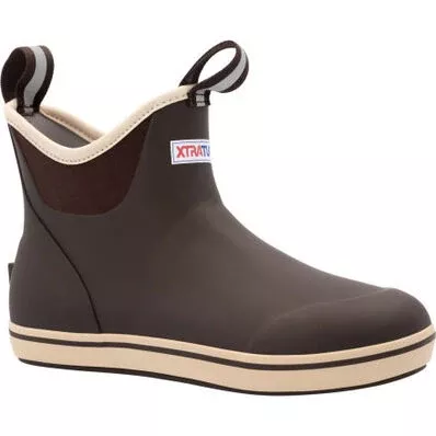 XtraTuf Men's 6 in Ankle Deck Boot Chocolate Tan
