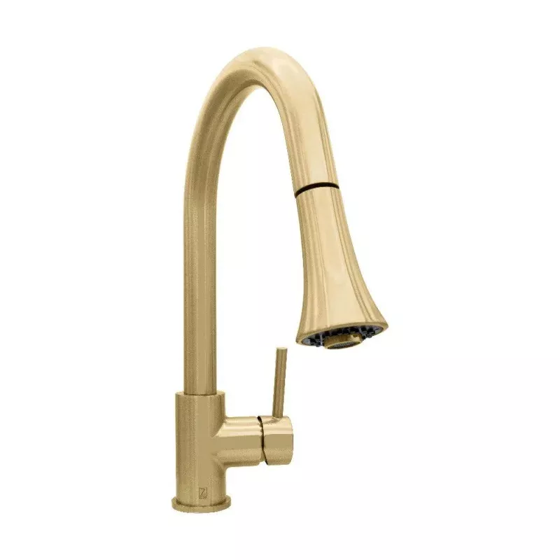 ZLINE EDSKFCB Autograph Edition Edison Pull Down Single Handle Kitchen Faucet In Champagne Bronze