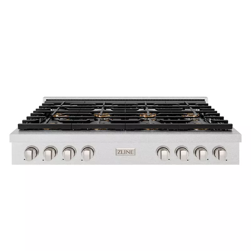 ZLINE PSRTS48 48 In. Paramount Gas Rangetop With 8 Burner Duopro Cooktop In Satin Stainless Steel